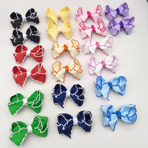 Laço de Fita Gorgorão Atacado Daou para Crianças, Estilo Europeu-Americano, Presilha Jacaré para Meninas, Feito à Mão, Mais Vendido - Product Image 5