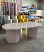 Ensemble de table à manger en acrylique à prix d'usine pour événements de mariage, mobilier de style ferme pour l'extérieur, pour hôtels