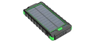 2023 ODM OEM 2 USB type-C портативные зарядные устройства, внешний аккумулятор на солнечной батарее 10000 мАч/20000 мАч, внешний аккумулятор на солнечной батарее в наличии