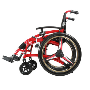 Silla de Ruedas Plegable para Personas Mayores con Discapacidad, Reposabrazos Ajustables, Reposapiés Desmontable, Silla de Ruedas Ligera y Portátil para Adultos - Product Image 3