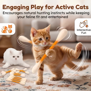Jouets à mâcher géants pour <span class=keywords><strong>chat</strong></span> en coton, avec herbe à <span class=keywords><strong>chat</strong></span> pour soulager l'anxiété - Product Image 4