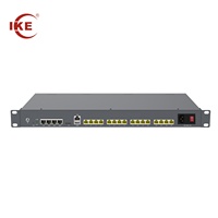 Sistema de Telefonía IP PBX VoIP con 8/16/24/32 Puertos POE, Gateway, 500 Extensiones SIP, 12 Canales FXS, LAN Cableada, para Oficina y Hogar