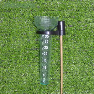 35 Mm Capacity Garden Outdoor Transparent Clear Plastic Conical Rain Gauge Meter Rainfall Measuring Cup