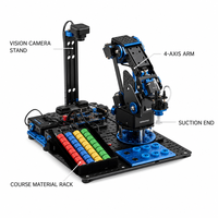 Kit de bras robotique éducatif 4 axes avec vision IA et ventouse pour l'école, les programmes STEM et la programmation, doté de capteurs de sécurité, prêt à l'emploi