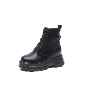 Moda <span class=keywords><strong>donna</strong></span> Casual Sole spessa altezza aumentano scarpe da trekking all'aperto impermeabili stivaletti - Product Image 6