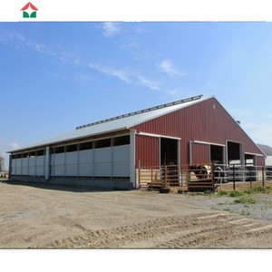 Hangar à vaches <span class=keywords><strong>de</strong></span> conception libre maison préfabriquée pour vaches laitières structures en acier <span class=keywords><strong>de</strong></span> ferme - Product Image 1