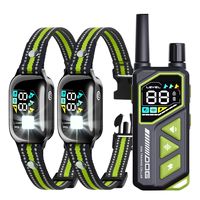 Collar de Adiestramiento para Perros Recargable con Control Remoto y Pantalla Digital, Resistente al Agua IP67, Correa de Nailon Reflectante Ajustable para Exteriores