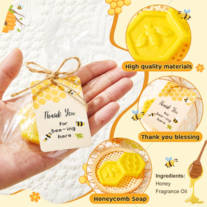 Savon au miel et à la cire d'abeille naturelle, enrichi en vitamine E, pour le visage et le corps, blanchissant à la noix de coco, fait main, biologique - Product Image 3