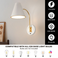 Lampe murale LED à haute luminosité moderne et minimaliste pour balcon, chambre à coucher, chevet, salle de bain, vente en gros