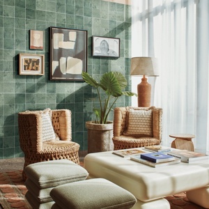 Indonesia màu xanh lá cây Gạch Mosaic cho tường biệt thự khách sạn trong nhà phòng khách trang trí gốm gạch hồ bơi khảm bơi - Product Image 2