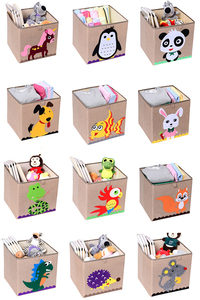 Contenedores de Almacenamiento Rectangulares Plegables con Diseño de Animales, Caja de Juguetes de Tela, Organizador con Embalaje de Cartón para Niños - Product Image 6