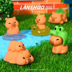 ของเล่นเรซิ่นรูปหมูจิ๋ว Lanshuo เรืองแสงในที่มืด ชุดอุปกรณ์ตกแต่งเคสมือถือ พวงกุญแจ สำหรับงานประดิษฐ์ - Product Image 4
