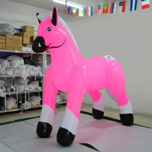 Giant Inflatable Popular Advertising Decoration Pink Horse Toy