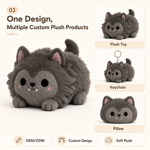 Maßgefertigtes Werwolf-Plüschtier Weiches Stofftier Schwarze Katze Plüsch ASTM CPC Zertifiziert Geringe Mindestbestellmenge OEM Stressabbau Partyartikel - Product Image 3
