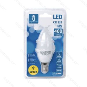 Led Bulb C37 E14 5W 3000K Warm Light 400Lm 25000H Lifespan - Product Image 1