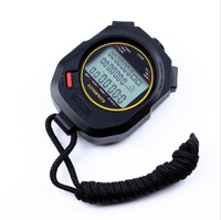 Timer Digital Profesional Portabel untuk Olahraga Luar Ruangan, Stopwatch Kronograf Genggam untuk Lari, Tipe Elektronik