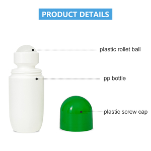 60ml rỗng nhựa tròn Chất Chống Mồ Hôi cuộn trên chai bơm lại nước hoa khử mùi <span class=keywords><strong>container</strong></span> Bao bì với PP bóng - Product Image 5