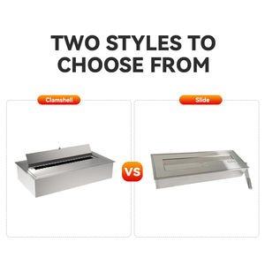 Cheminée à éthanol encastrée en acier linéaire moderne, best-seller, écologique, pour la décoration intérieure des hôtels - Product Image 5