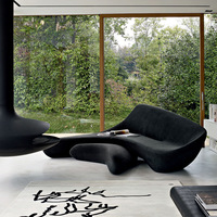 Beste Qualität Modernes Luxus-Glasfaser-Monds ofa-Das kreative künstlerische Hotel des italienischen Designers Einzigartiges gebogenes Sofa