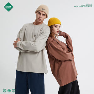 ARTIE, camiseta de manga larga lavada de 310G de peso pesado para hombre, algodón puro, marca de moda, hombro caído, otoño e invierno, alta calidad L - Product Image 4