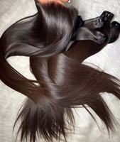Grossistes de mèches de cheveux indiens bruts, cheveux vierges alignés aux cuticules, lisses comme des baguettes, double épaisseur, extensions de cheveux humains bruts, perruques