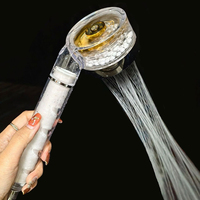 Pommeau de Douche Ionique Portable Professionnel à Turbocompresseur avec Filtre et Ventilateur Turbo Haute Pression