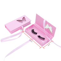 Boîte cadeau personnalisée rose et bleue avec fenêtre découpée en forme de papillon pour cosmétiques et cadeaux, vente en gros