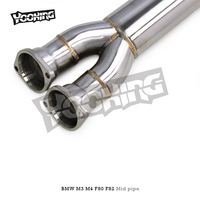 Tuning Single 3.5Inch Mid Pipe En Stock Pour BMW M3/M4 F80/F82 S55 3.0T 2014-2018 Tuyau Midpipe En Acier Inoxydable Sans Résonateur