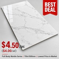 Baldosas de Porcelana de Alta Gama con Acabado Brillante, Tipo Losa de Roca, para Piso/Pared, 600x1200mm, Antideslizantes, de Lujo, Estilo Mármol, para Sala de Estar, con 3 Años de Garantía