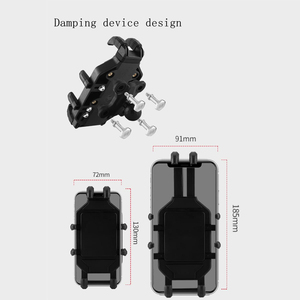 High Quality New Aluminium Alloy Motorcycle Anti-shake Mobile Phone Holder with 360 Degree Rotation and Universal Fit - Product Image 4