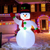 Décorations de Noël gonflables transfrontalières pour jardin, cour et fêtes, figurine de bonhomme de neige extérieure de 1,2 mètre avec éclairage LED