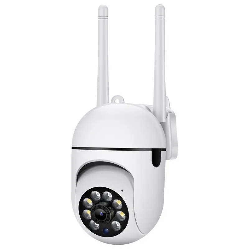 ナイトビジョン360パンチルトビュースポットライトカメラを備えたWiFiホームビデオ監視防水カメラ