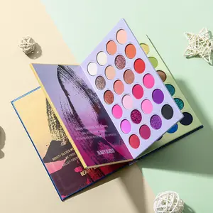 Vẻ đẹp tráng men 72 màu sắc cuốn Sách Bóng mắt màu Shades Board Eyeshadow Palette 3 lớp Libro de sombra de ojos