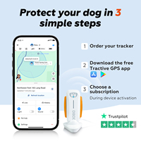 GPS para Perros Todo en Uno, Rastreo 24/7, Alertas de Geocerca, Diagnóstico Veterinario por IA, Monitor de Salud y Actividad, Resistente al Agua y a los Golpes, Plástico, 20+