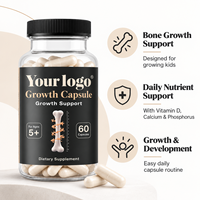 Capsules de croissance pour enfants Vitamine D Calcium Phosphore Soutien nutritionnel quotidien Soins de santé Complément alimentaire Fournisseur d'usine OEM ODM