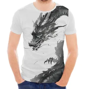 Impression personnalisée 2024 Année chinoise du Dragon Chinatown vendant des T-shirt personnalisés de conception de dragon chinois explosif pour les hommes