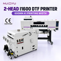 Imprimante DTF 600 mm avec 2 têtes I1600, encre pigmentée, circulation d'encre blanche, marquage CE, contrôle Hansen, machine d'impression par transfert PET