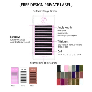 Cashmere mờ màu đen 0.03 Lash mở rộng khay mở rộng lông mi cổ điển lên đến 25mm mở rộng lông mi chuyên nghiệp - Product Image 5