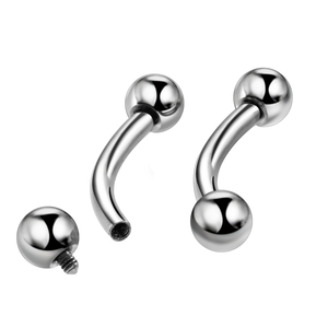 Lingchee Custom G23 in titanio interno con guanciale a forma di Banana Piercing al sopracciglio curvo con bilanciere anelli di serpente - Product Image 1