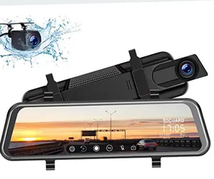 10 بوصة شاشة تعمل باللمس جهاز تسجيل فيديو رقمي للسيارات مرآة الرؤية الخلفية داش كاميرا كامل HD سيارة كاميرا 1080P العودة عدسة كاميرا مزدوجة مسجل فيديو