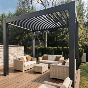 Modern Pergola Integrated LED <b>Lights</b> Speakers Audio Dimmable Color Changing RGB Warm White Cool White Remote Control - Product Image 5