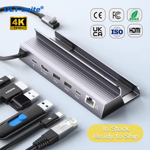 ULT-Unite แท่นวาง6พอร์ต USB C ฮับ PD100w <span class=keywords><strong>4K</strong></span> <span class=keywords><strong>120Hz</strong></span> USB 5Gbps RJ45 1000Mbps แท่นวางสตีม - Product Image 1