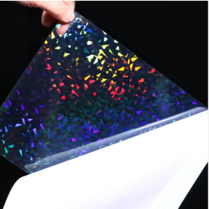 Holographic PVC <strong>Vinyl</strong> Dry Paper 133.33cm Inch Transparent Machine Grade Printable Waterproof for Laser and Inkjet Printers - Product Image 2
