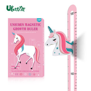 गेंडा बच्चों आकार को मापने शासक बच्चों के कमरे की दीवार विकास चार्ट कार्टून चुंबकीय ऊंचाई शासक - Product Image 1