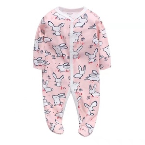 Vente en Gros Barboteuse Mignonne pour Nouveau-Né Vêtements pour Bébé Garçon Grenouillère à Pieds en Pur Coton - Product Image 3