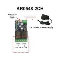 YiweiLian 7-48VDC Interrupteur de verrouillage électrique 10A Max. Contacts de relais passifs de courant WiFi Interrupteur bidirectionnel-Normalement ouvert normalement fermé