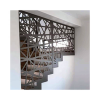 Balustrade de balcon décorative découpée au Laser, balustrade de protection pour escaliers à courbe, pour espace intérieur et extérieur