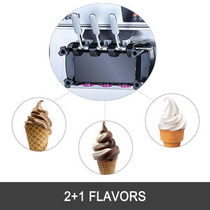 Nhà Máy Giá thép không gỉ Ice Cream Maker máy bảng Top 3 hương vị thương mại mềm bán hàng tự động Máy làm kem - Product Image 2