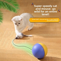 Jouet interactif intelligent de luxe pour chat, balle automatique à roulement autonome, évitement d'obstacles, résistant aux morsures, accessoires pour animaux de compagnie d'intérieur