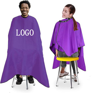 Capas de Peluquería Personalizadas con Logotipo en Colores Morado, Negro, Blanco, Rosa y Azul para Estilistas de Belleza, Peluquería, Corte de Cabello y Barbería - Product Image 2